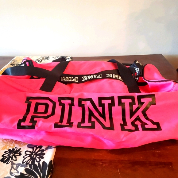 PINK Victoria's Secret Handbags - Giant Vs pink duffel bag